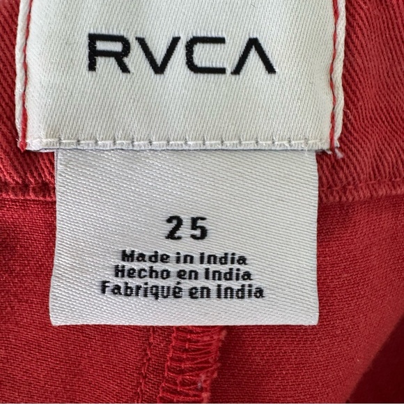 RVCA (Simon’s) Wide Leg Cropped Pants Women’s Size 25 Cotton in Burnt Orange - Picture 6 of 8
